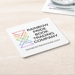 Regenbogendreieck Unternehmen Gay Pride Logo Rechteckiger Pappuntersetzer