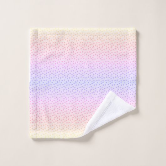 Regenbogendrucke Badhandtuch Set (Waschlappen)