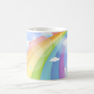 Regenbogendusche Kaffeetasse