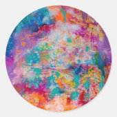 Regenbogenduschen Runder Aufkleber (Vorderseite)