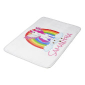 Regenbogenduschvorhang Badematte (Schrägansicht)