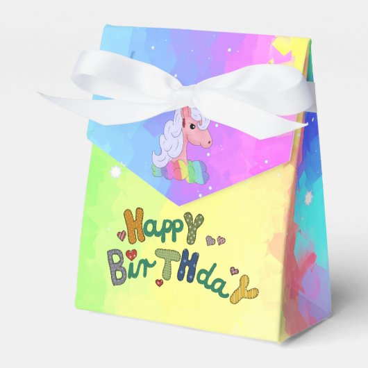 regenbogeneinhorn Geschenkschachtel (Vorderseite)