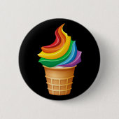 Regenbogeneis Button (Vorderseite)
