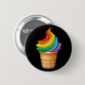 Regenbogeneis Button (Vorne & Hinten)