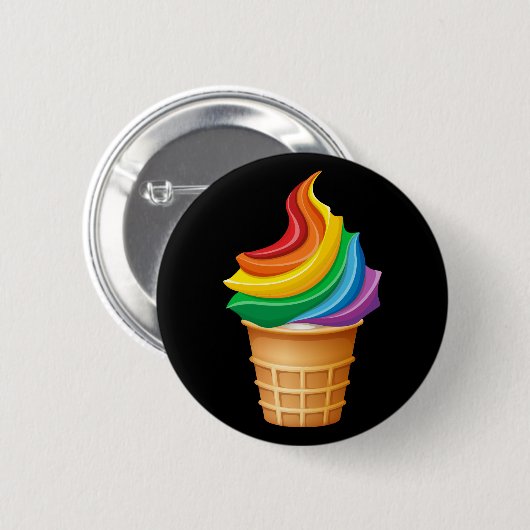 Regenbogeneis Button (Vorne & Hinten)