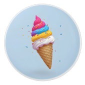 Regenbogeneis mit Sprinklen Keramikknauf (Vorderseite)