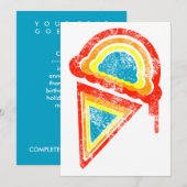 Regenbogeneisbohrer Einladung (Vorne/Hinten)