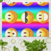 Regenbogenemoji Geschirrtuch (Gefaltet)