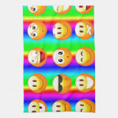 Regenbogenemoji Geschirrtuch (Vertikal)