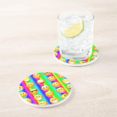 Regenbogenemoji Getränkeuntersetzer (Seite)