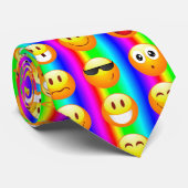 Regenbogenemoji Krawatte (Gerollt)