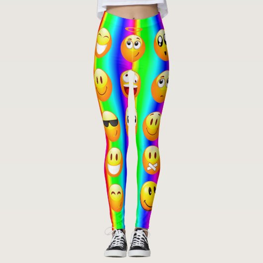 Regenbogenemoji-Leggings Leggings (Vorderseite)