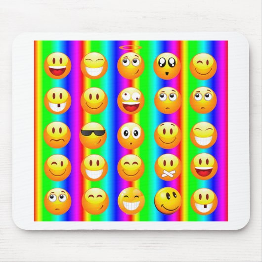 Regenbogenemoji Mousepad (Vorne)