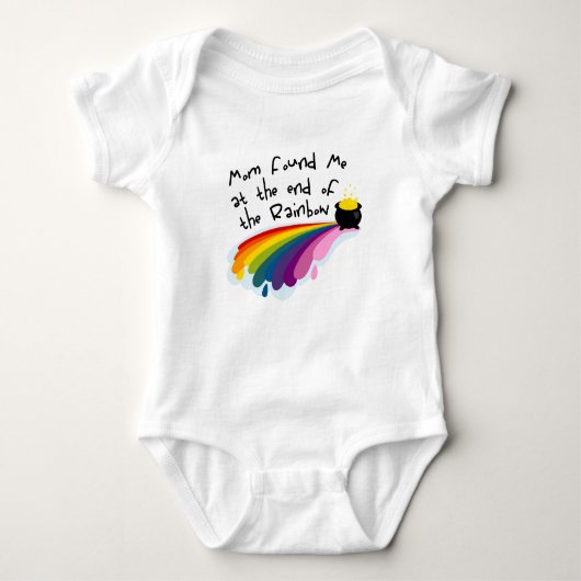 Regenbogenende Baby Strampler (Vorderseite)