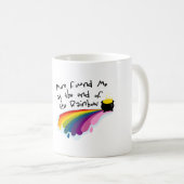 Regenbogenende Kaffeetasse (VorderseiteRechts)