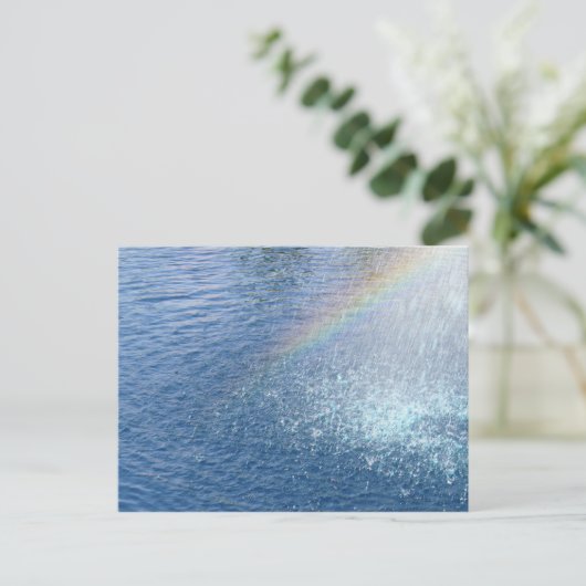 Regenbogenende Postkarte (Stehend Vorderseite)