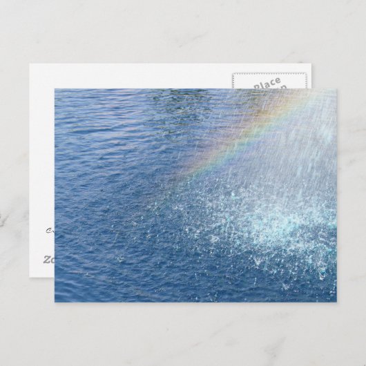 Regenbogenende Postkarte (Vorne/Hinten)