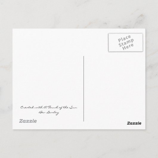 Regenbogenende Postkarte (Rückseite)