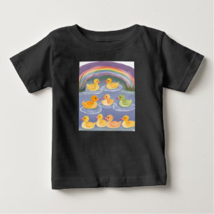Regenbogenenten-Teich Baby T-shirt