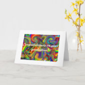 Regenbogenentwurfs-Abschlüsse-Kartenhand Karte (Gelbe Blume)