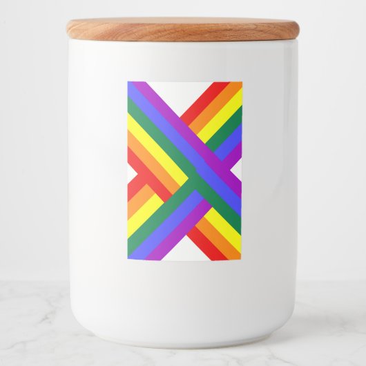 Regenbogenetiketten (10 pro Blatt) von dalDesignNZ Lebensmitteletikett (Vorderseite)