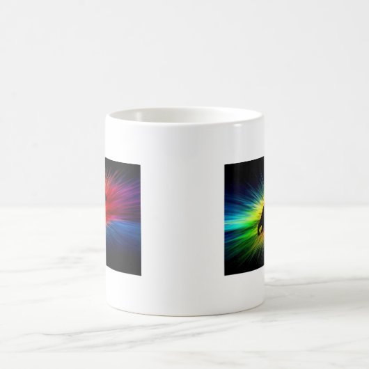 Regenbogenexplosion Kaffeetasse (Mittel)