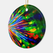 Regenbogenexplosion Keramik Ornament (Links)