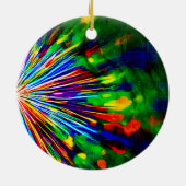 Regenbogenexplosion Keramik Ornament (Hinten)