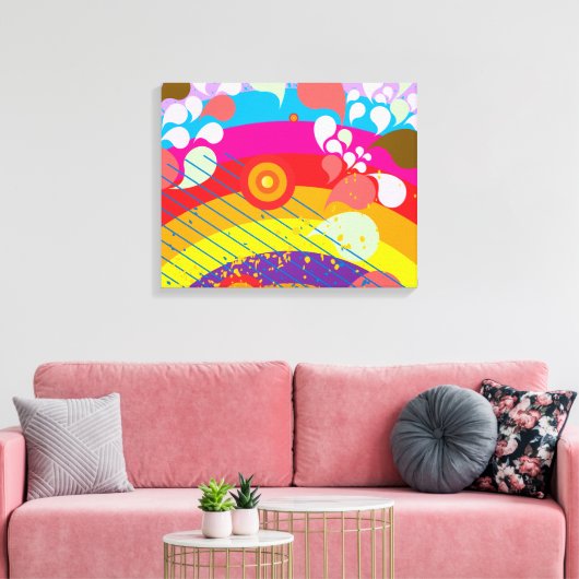 Regenbogenexplosion Leinwanddruck (Insitu (Wohnzimmer))