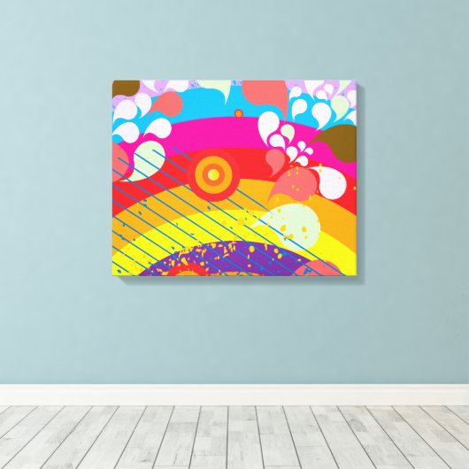 Regenbogenexplosion Leinwanddruck (Insitu (Holzboden))