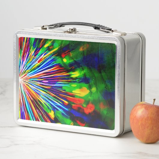 Regenbogenexplosion Metall Brotdose (Beispiel)