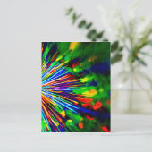 Regenbogenexplosion Postkarte (Stehend Vorderseite)