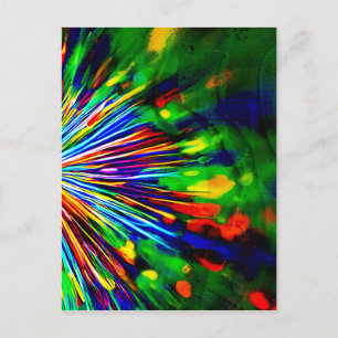 Regenbogenexplosion Postkarte
