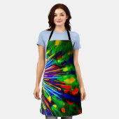 Regenbogenexplosion Schürze (Getragen)