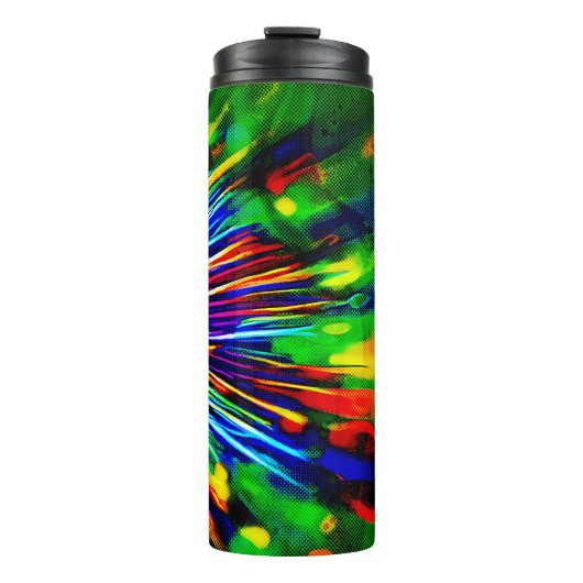 Regenbogenexplosion Thermosbecher (Vorderseite)