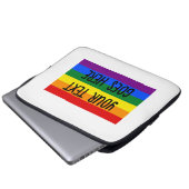 Regenbogenfahne "Erstellen Sie Ihren eigenen benut Laptopschutzhülle (Vorne Knopf)