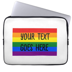 Regenbogenfahne "Erstellen Sie Ihren eigenen benut Laptopschutzhülle