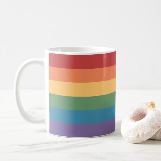 Regenbogenfahne Heathered Kaffeetasse (Mit Donut)