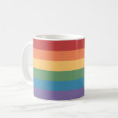 Regenbogenfahne Heathered Kaffeetasse (Vorderseite Links)