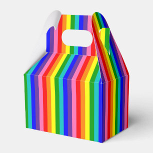 Regenbogenfahne mit acht vertikalen Streifen Geschenkschachtel