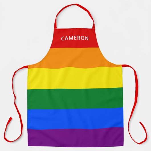 Regenbogenfahne monogrammiert schürze (Vorderseite)