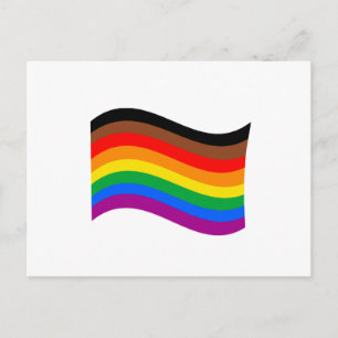 Regenbogenfahne Philly Pride schwenkend Postkarte