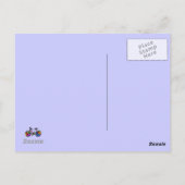 Regenbogenfahrrad coole Farben Postkarte (Rückseite)