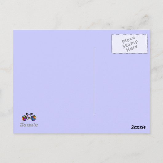 Regenbogenfahrrad coole Farben Postkarte (Rückseite)