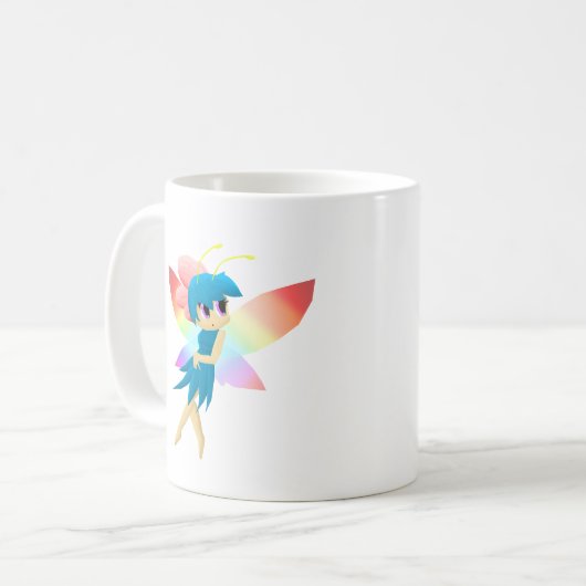 Regenbogenfairy Kaffeetasse (Vorderseite Links)