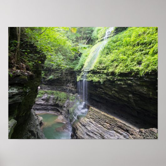 Regenbogenfälle, Watkins Glen Staat Park, New York Poster (Vorne)