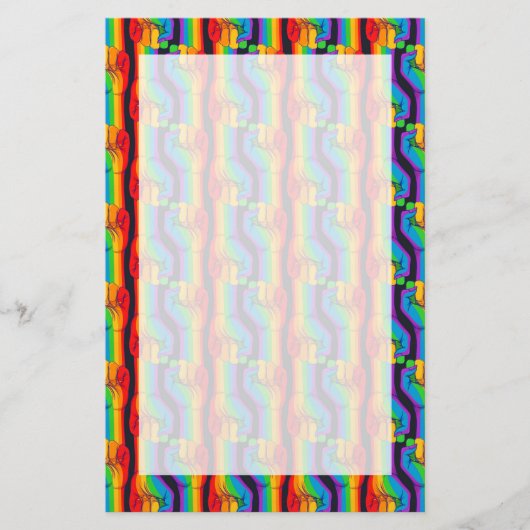 Regenbogenfalte Briefpapier (Vorderseite)