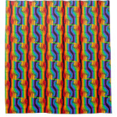 Regenbogenfalte Duschvorhang (Vorderseite)