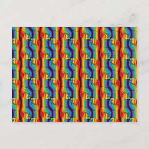Regenbogenfalte Feiertagspostkarte