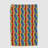 Regenbogenfalte Golfhandtuch (Vorderseite)